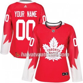 Naisten NHL Toronto Maple Leafs Custom Adidas 2017-2018 Rot Alternate Authentic